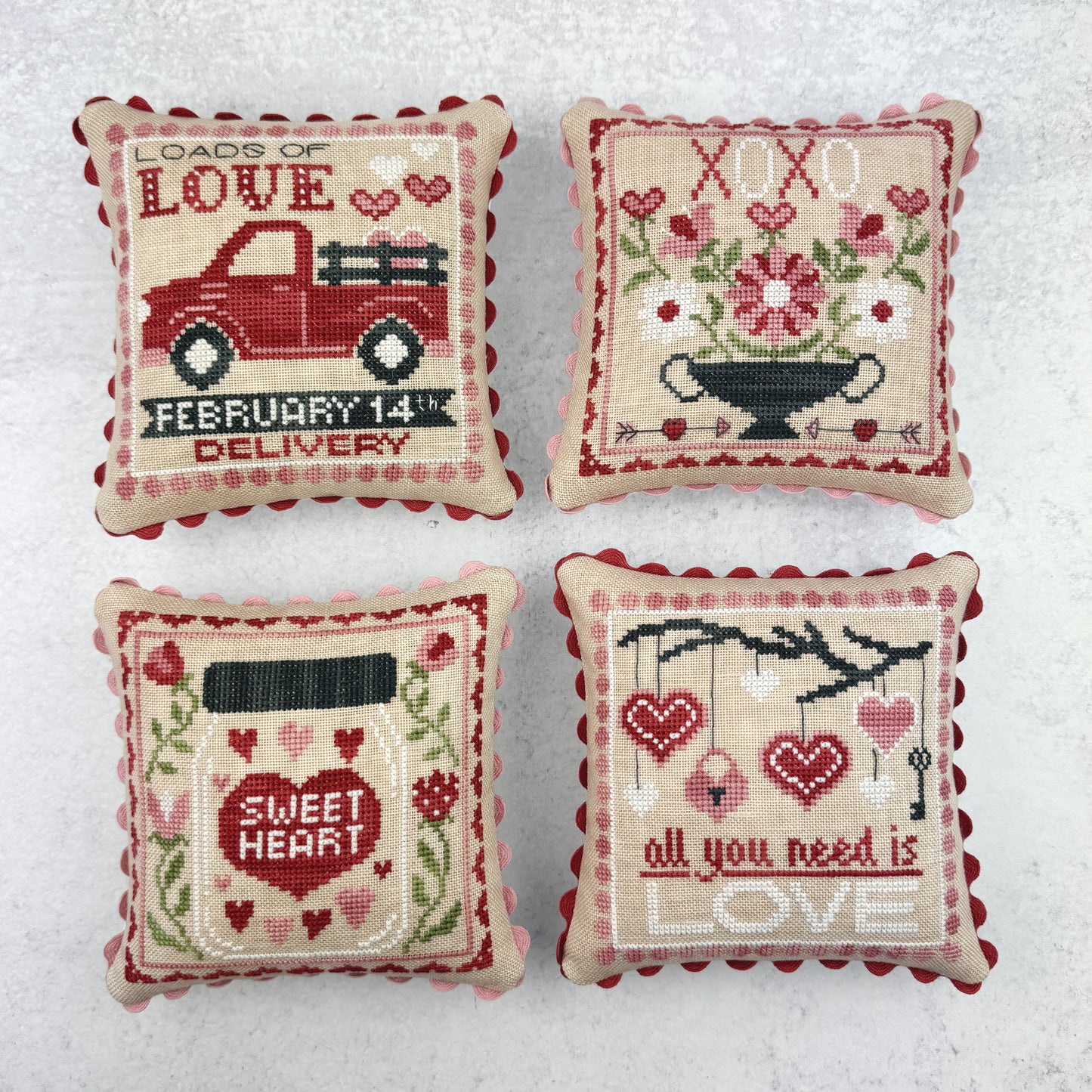 Conversion Fabric and Thread Kit Valentine Signs by Tiny Modernist