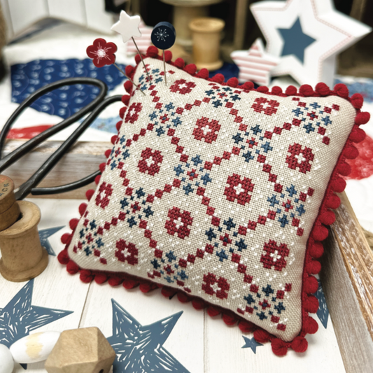 Build Your Kit Primrose Cottage Stitches Red White and Blue Quilt