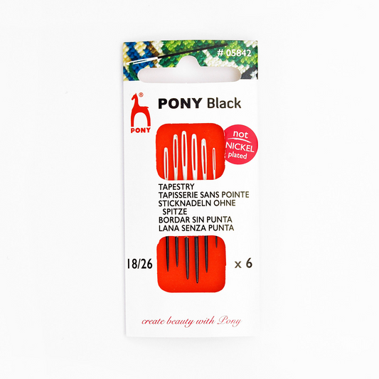 Pony White Eye Hypoallergenic Tapestry Needles Size 22