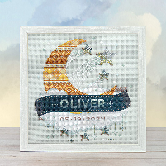 Modern Baby Sampler Moon and Stars Pattern (Nashville Market 2025)