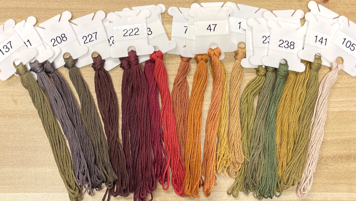 Bright Sunset Colors Hand Embroidery Floss, DMC 6-stranded Cotton Embroidery  Thread, Cross Stitch Beginner Supply Set 